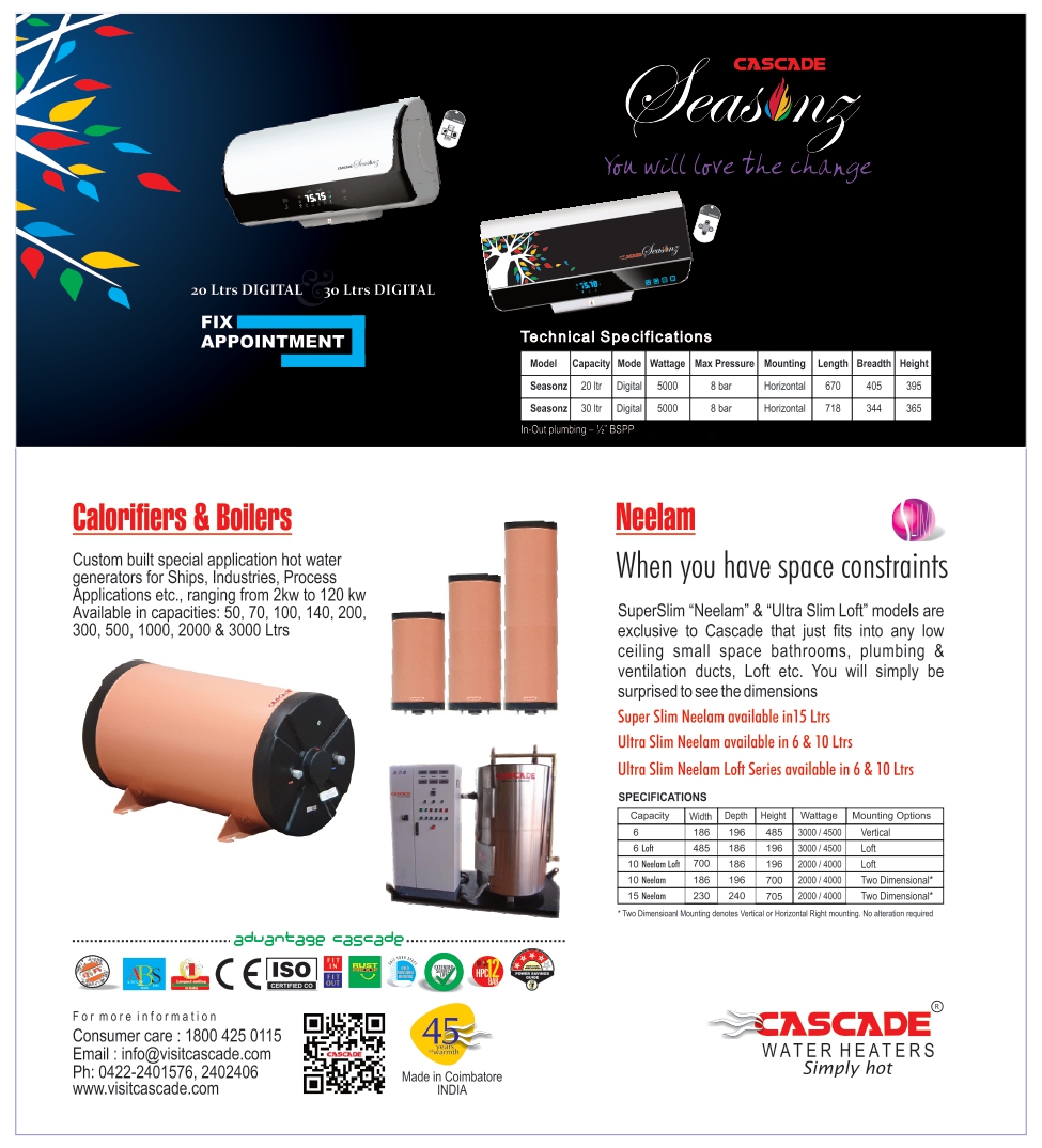 Cascade Seasoning, Calorifiers & Boilers - Neelam